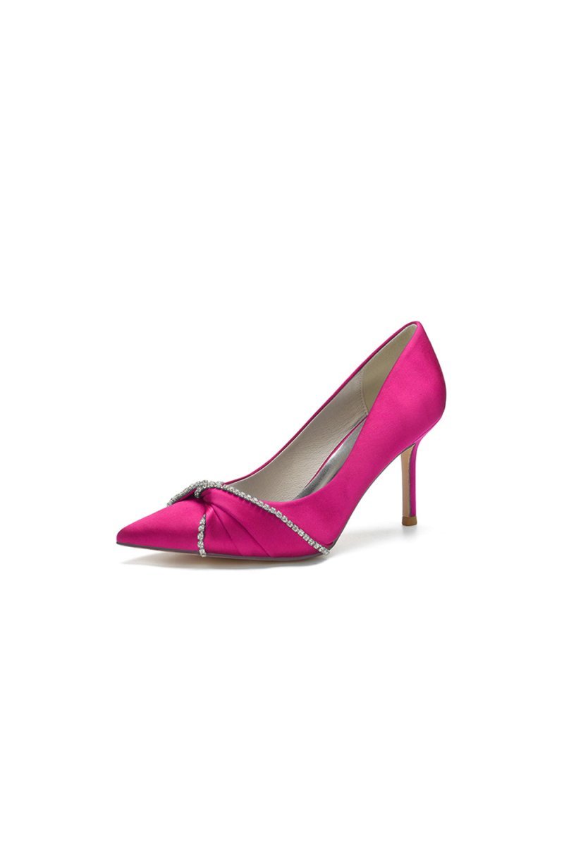 Party Pointed Toe Crystal High Heels - BOLODOO