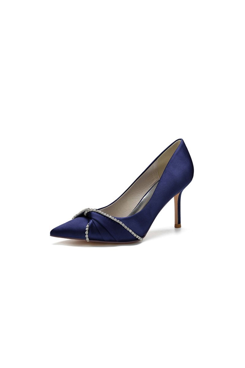 Party Pointed Toe Crystal High Heels - BOLODOO