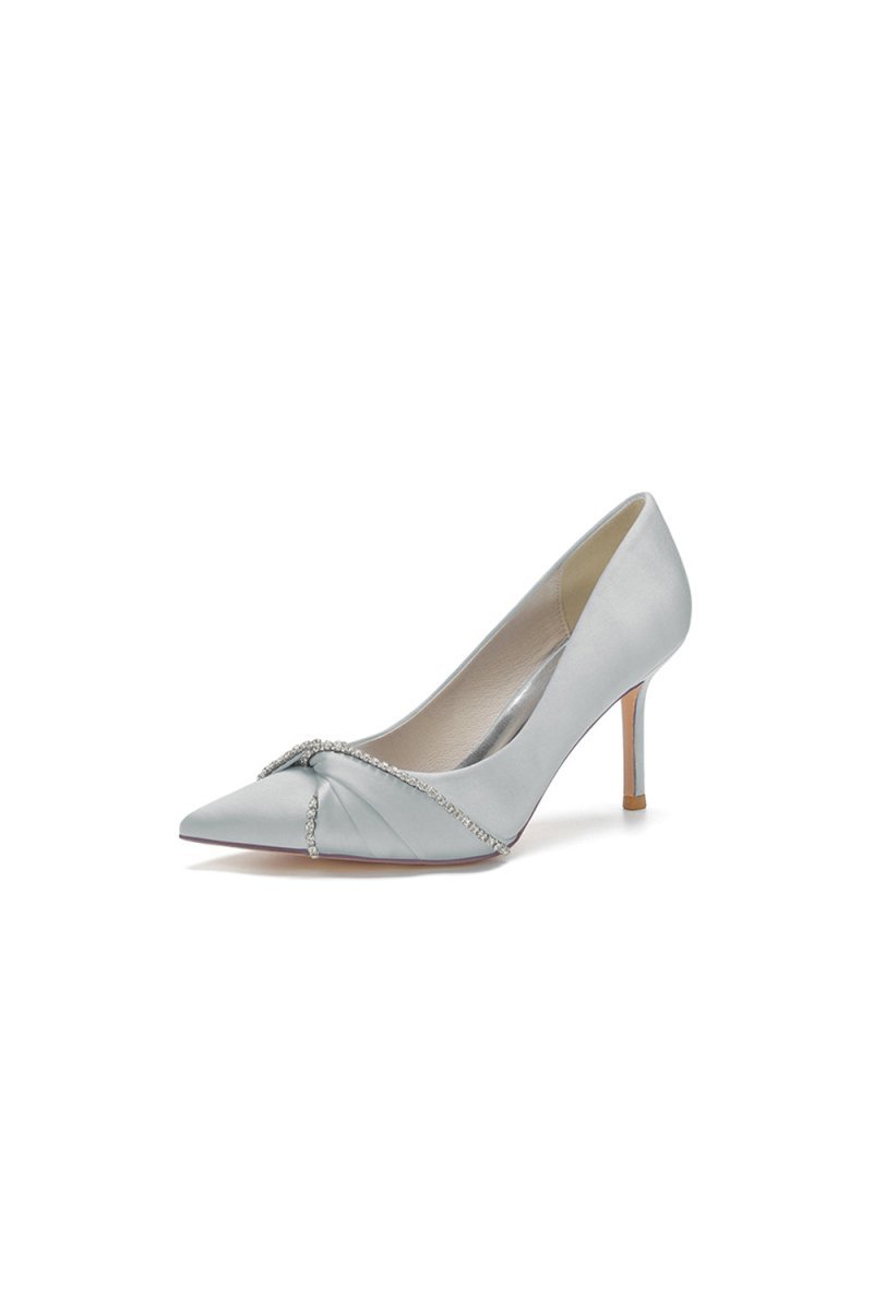 Party Pointed Toe Crystal High Heels - BOLODOO