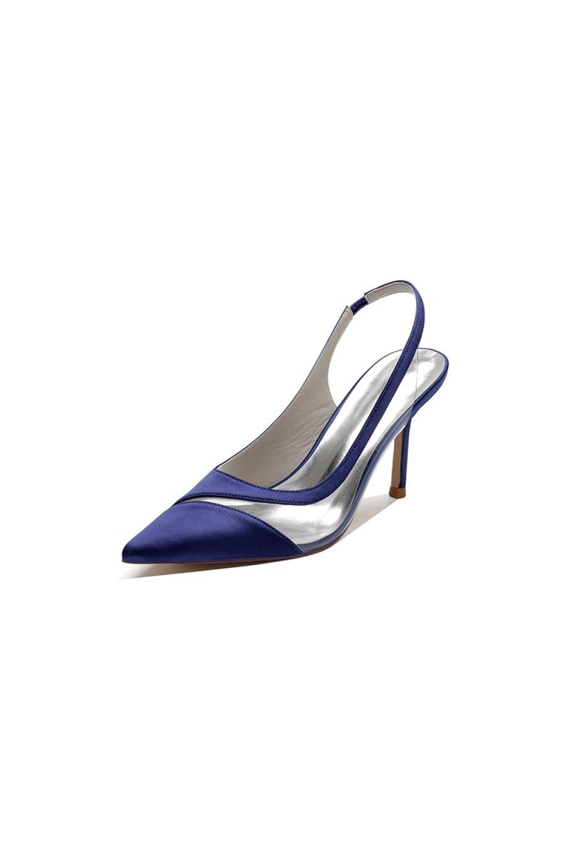 Party Pointed Toe Slingback Strap High Heels - BOLODOO