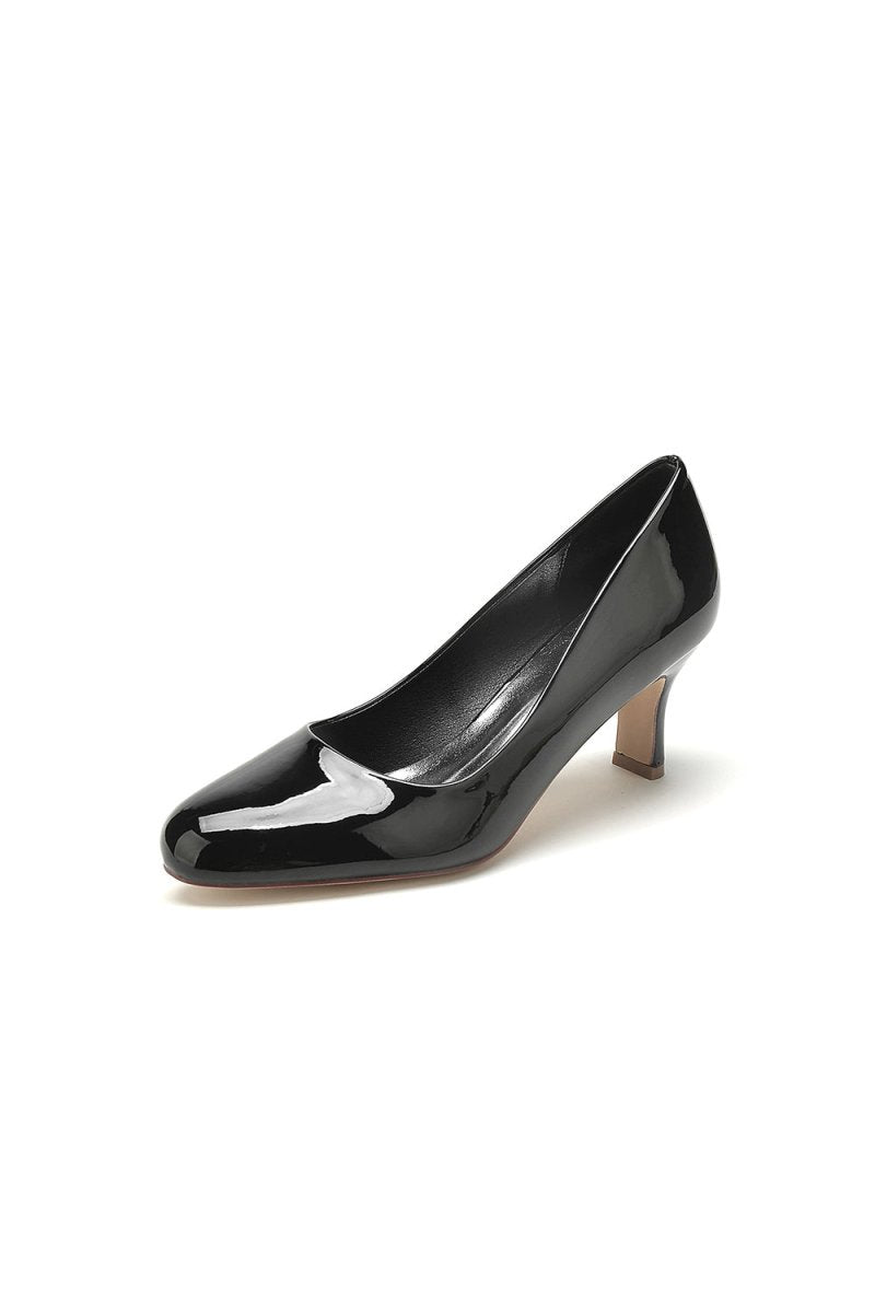 Patent Leather Wedding Block Heels - BOLODOO