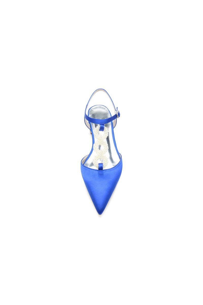 Pearl Strap Pointed Toe Flats
