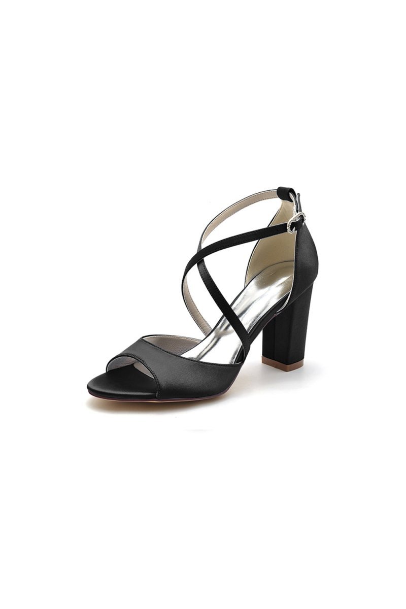 Peep Toe Cross Strap High Heels Party Shoes - BOLODOO