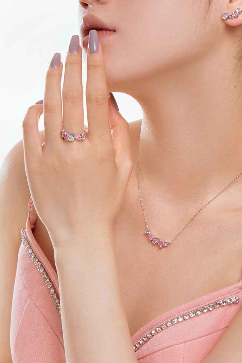 Petite Pear Half Band Ring