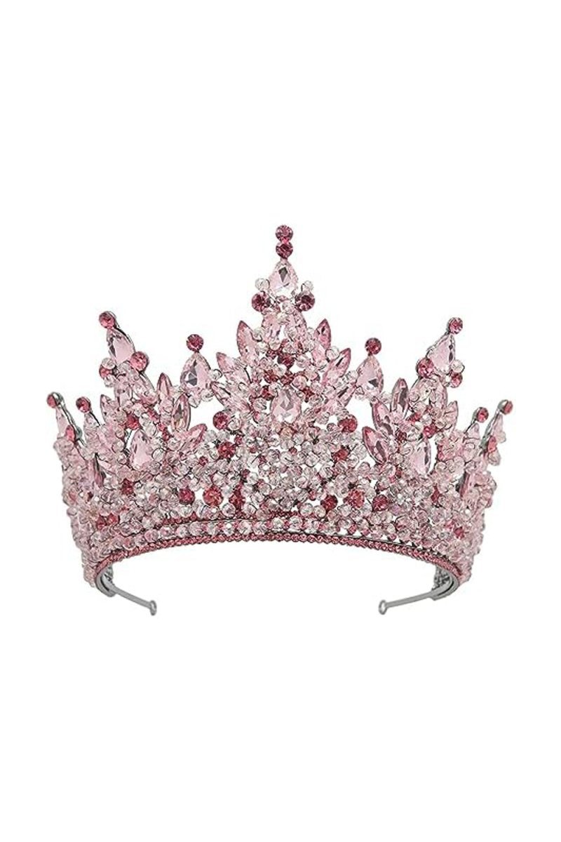 Pink Rhinestone Queen Tiara - BOLODOO