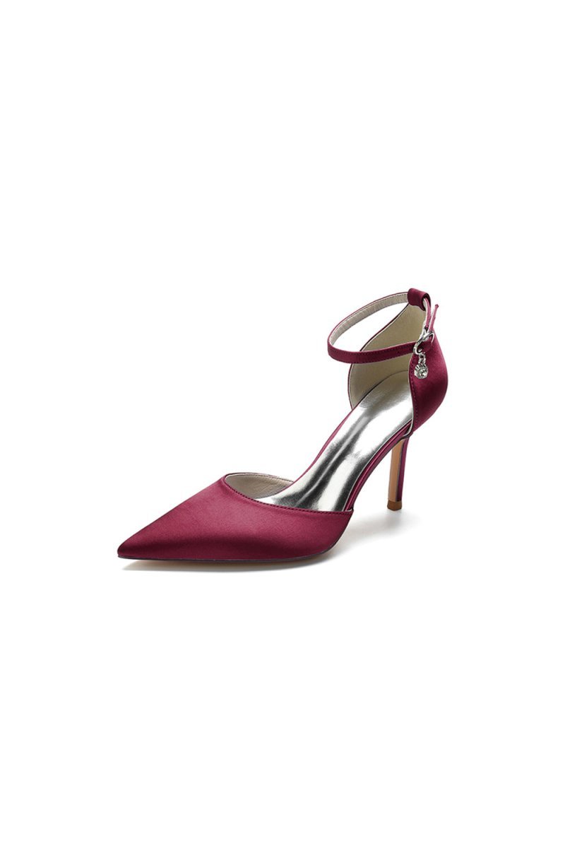 Pointed Toe Ankle Strap High Heels Shoes - BOLODOO