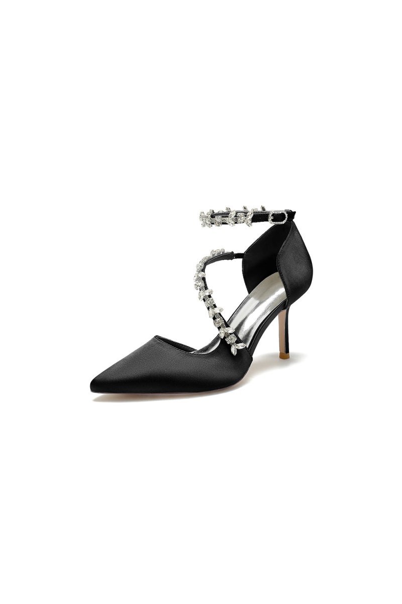 Pointed Toe Slingback Strap High Heel - BOLODOO