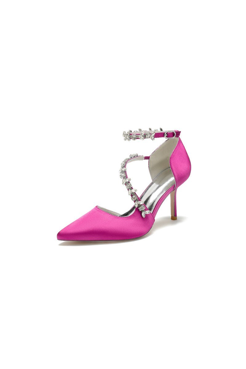 Pointed Toe Slingback Strap High Heel - BOLODOO