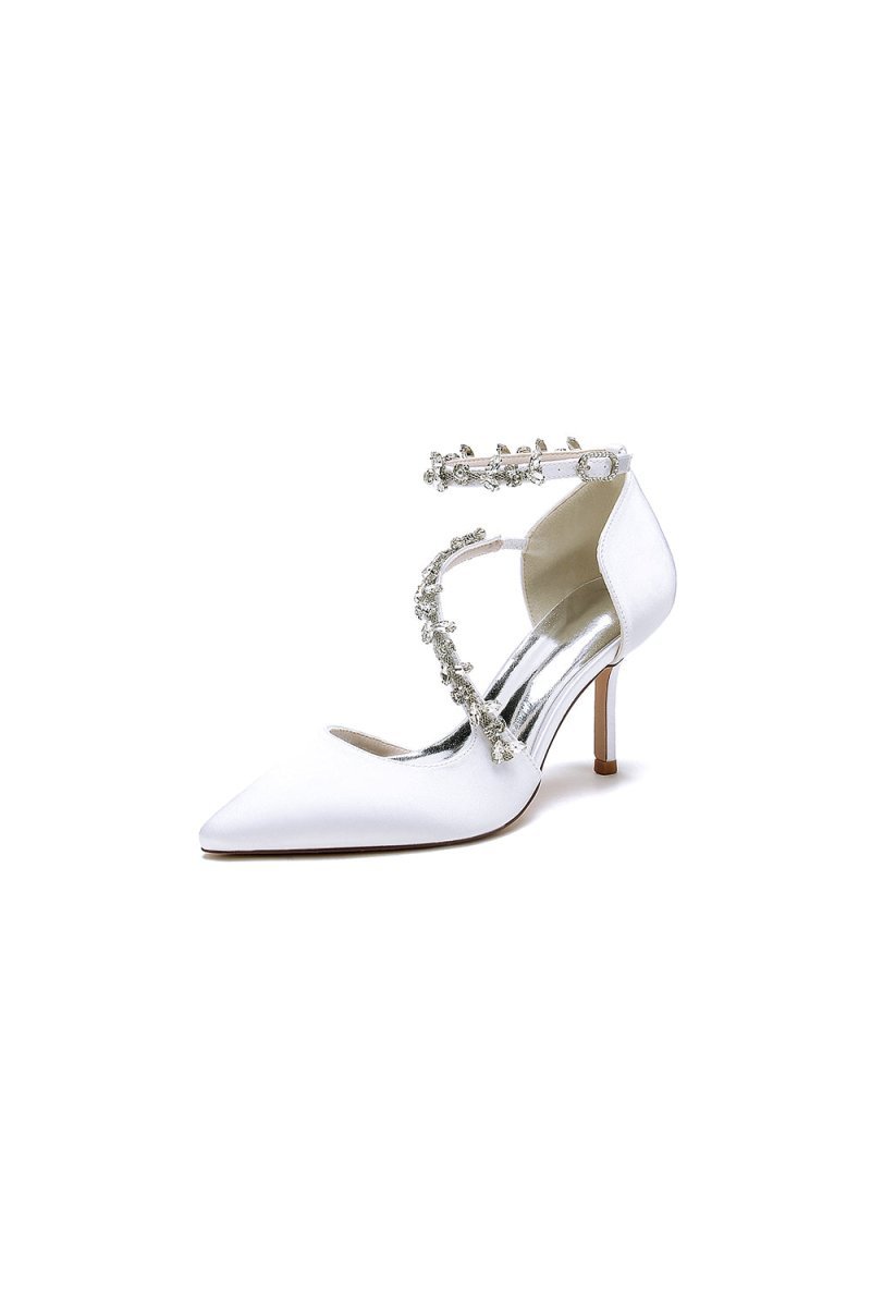 Pointed Toe Slingback Strap High Heel - BOLODOO