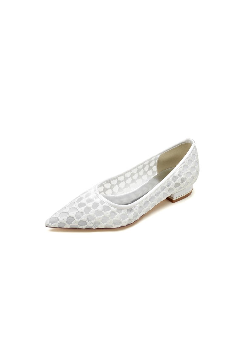 Pointed Toe Wedding Flats - BOLODOO