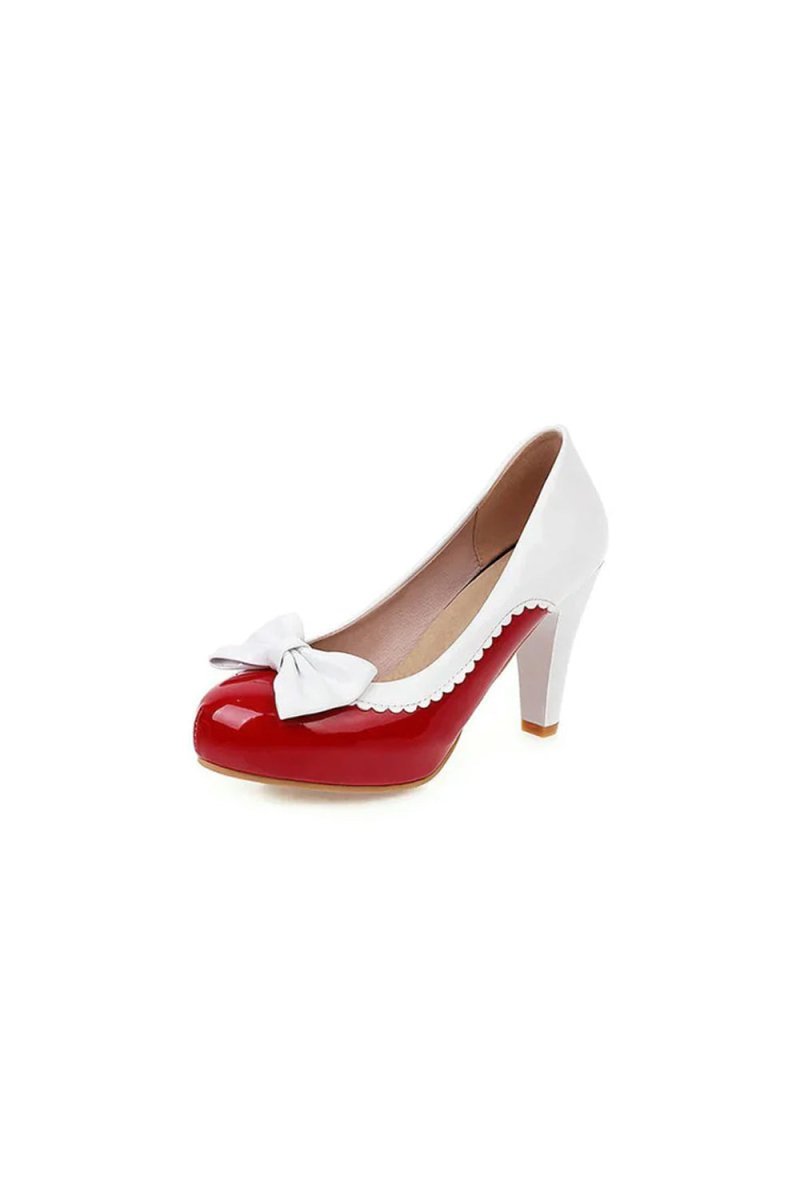 Retro Bowknot High Heels Shoes - BOLODOO