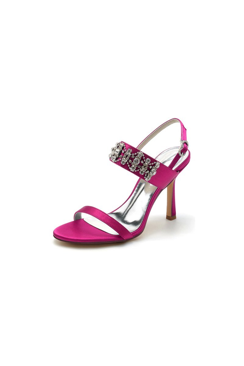 Rhinestone Beaded Ankle Straps Party Shoes - BOLODOO