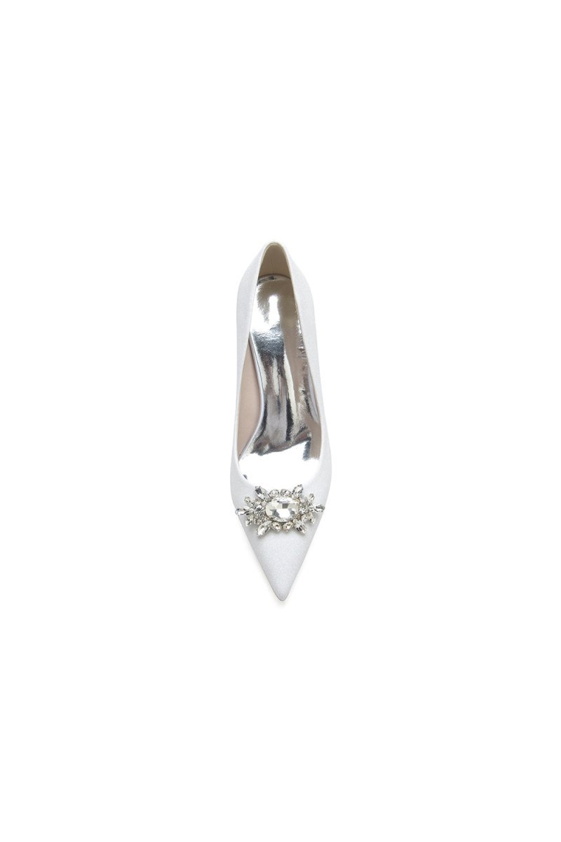 Rhinestone Beaded Glitter Pointed Toe Stiletto Heels