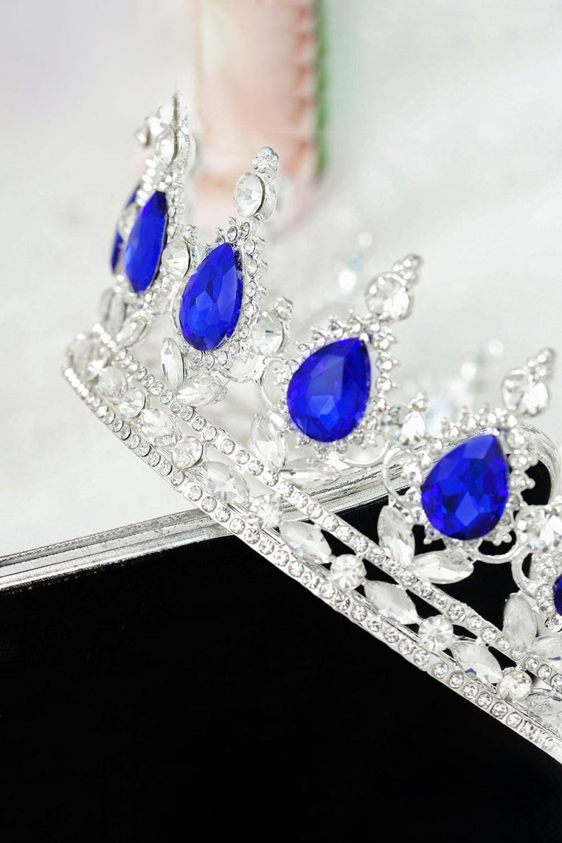 Royal Blue Crystal Baorque Crown