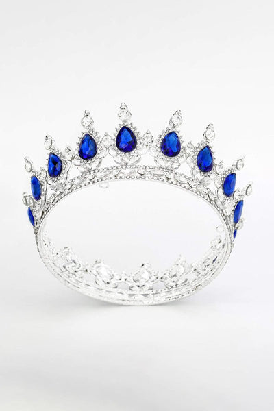 Royal Blue Crystal Baorque Crown - BOLODOO