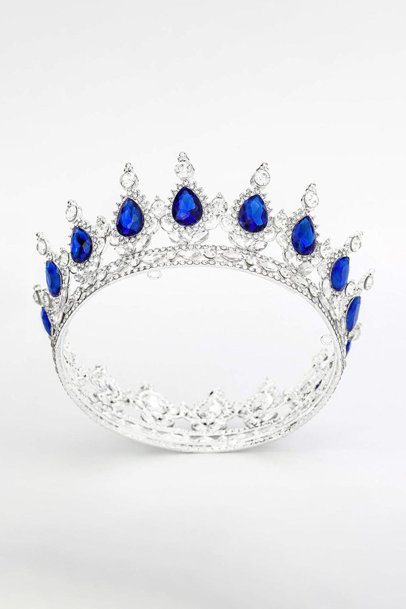 Royal Blue Crystal Baorque Crown - BOLODOO