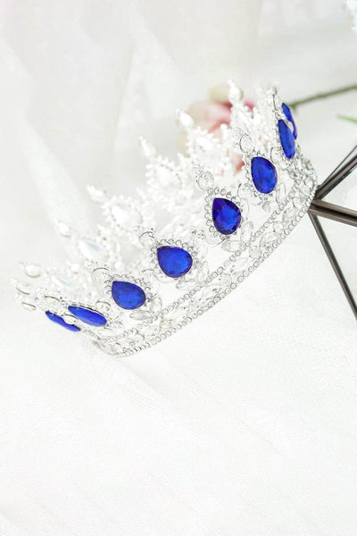 Royal Blue Crystal Baorque Crown
