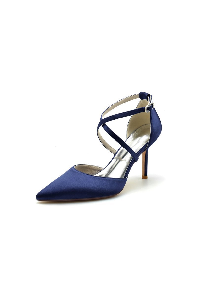 White High Heels with Metallic Accents - BOLODOO