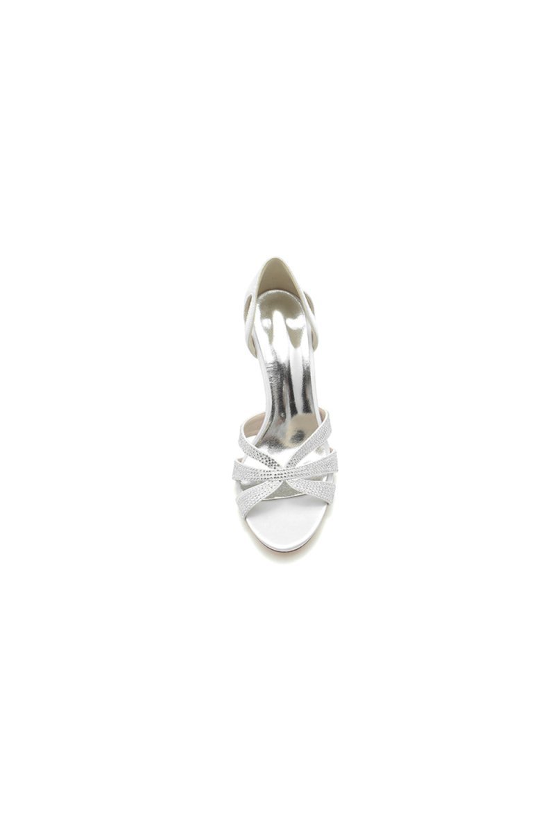 Sexy Open Toe Hollow Out Wedding Shoes With Rhinestone