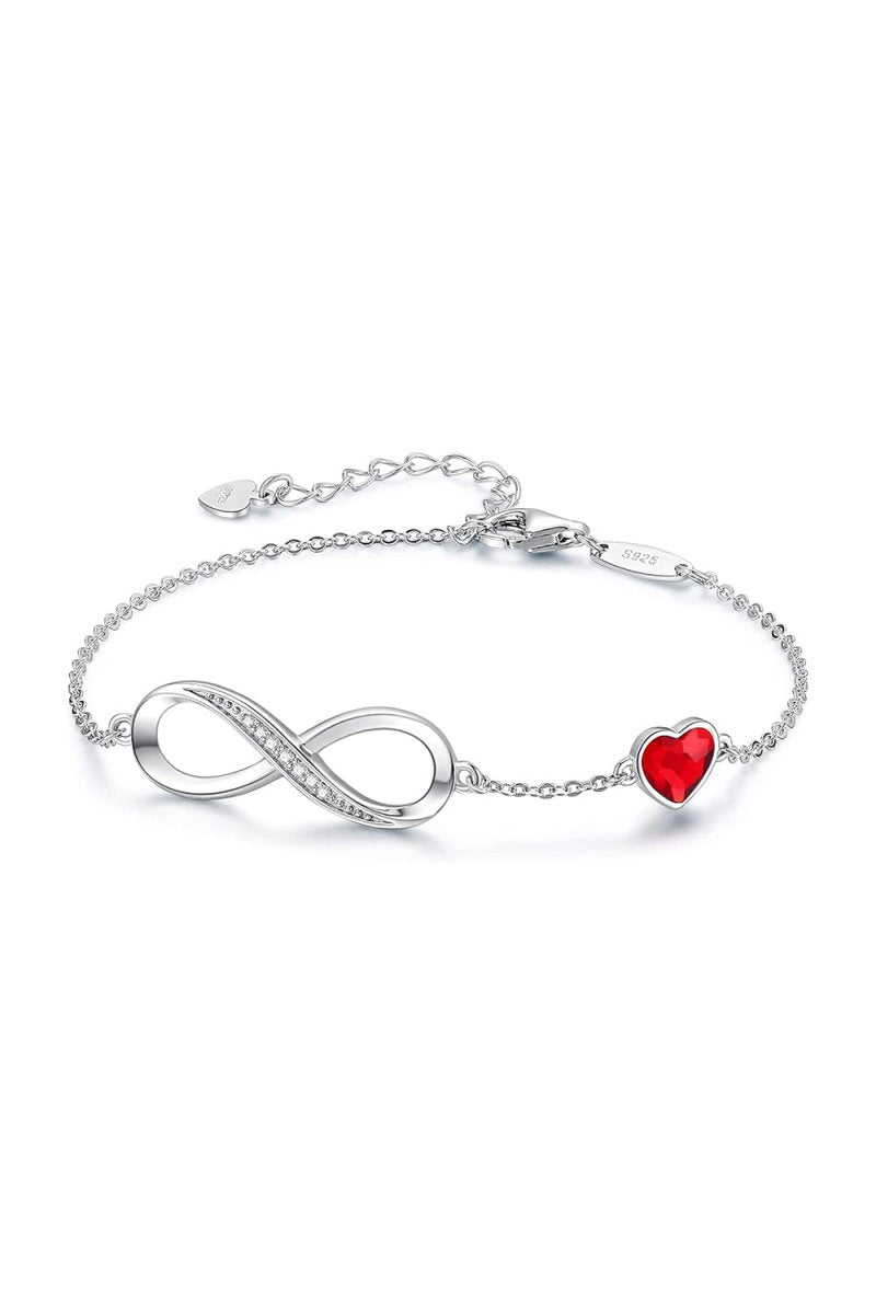 Red Chain Bracelets with Birthstone - BOLODOO