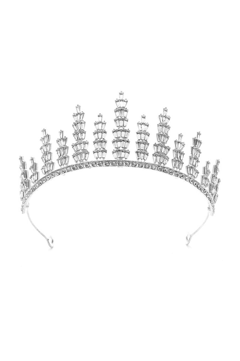 Silver Crystal Tiara For Women - BOLODOO
