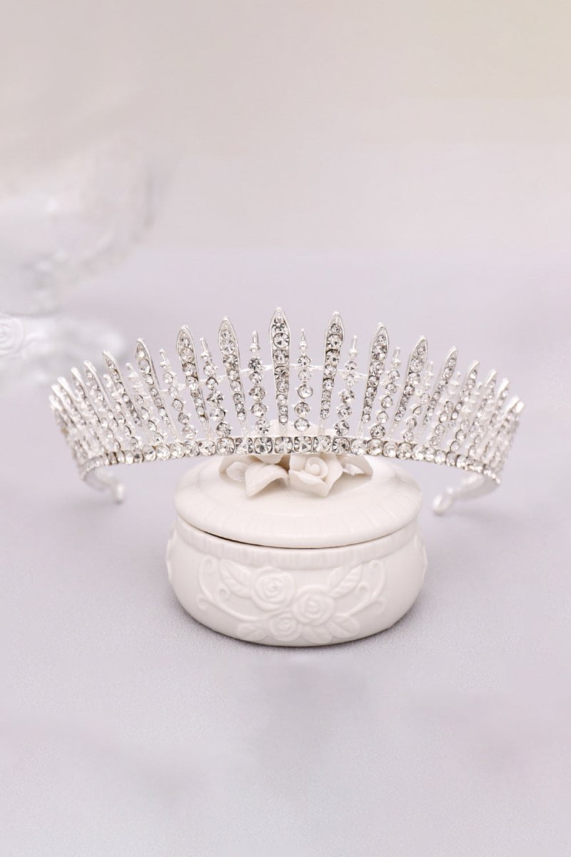 Silver Crystal Wedding Crown