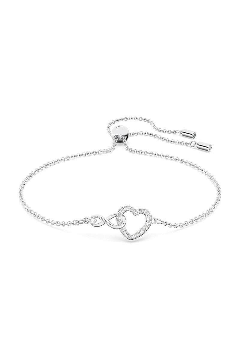 Silver Rhodium Tone Bracelets with Heart - BOLODOO