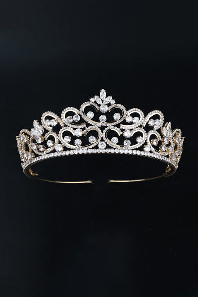 Silver Sparkly Crystal Bridal Crown - BOLODOO