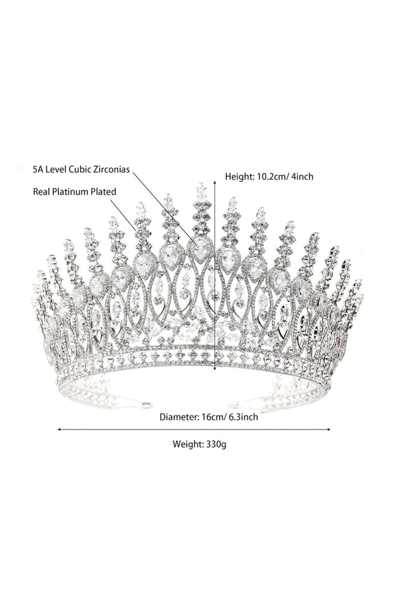 Silver Tall Wedding Tiara