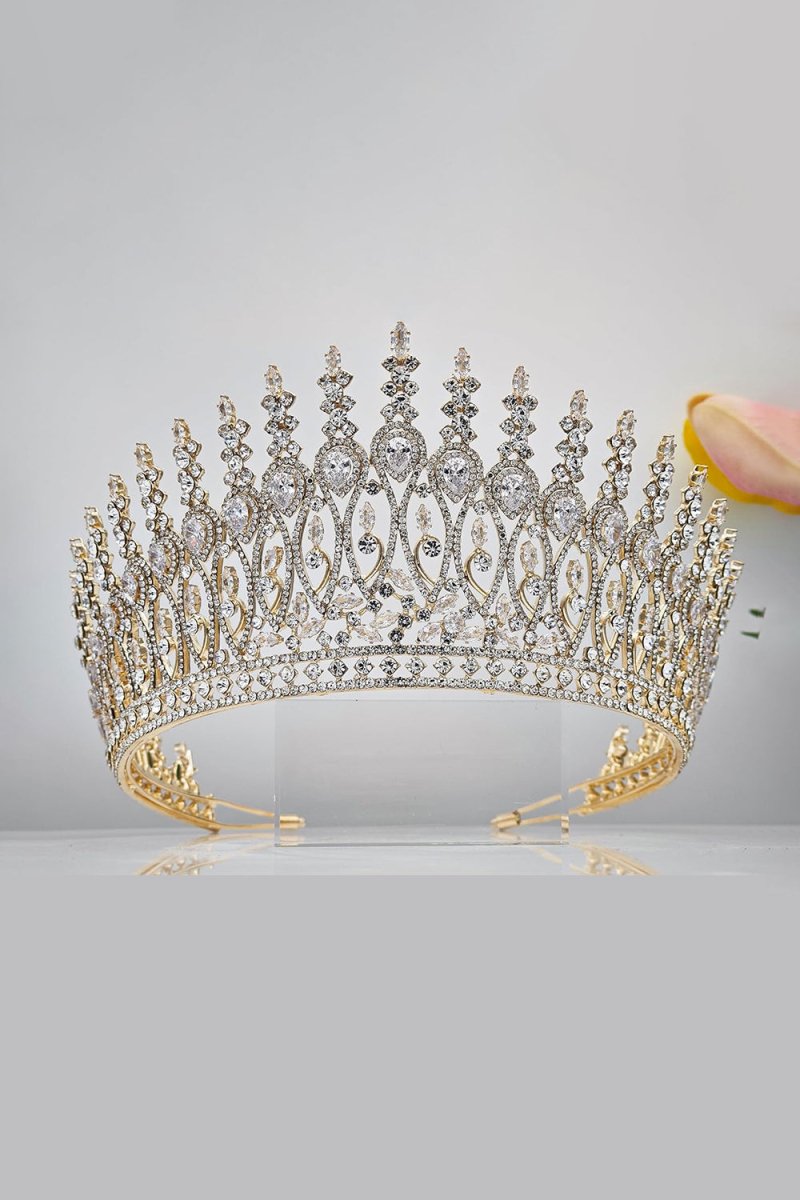 Silver Tall Wedding Tiara - BOLODOO