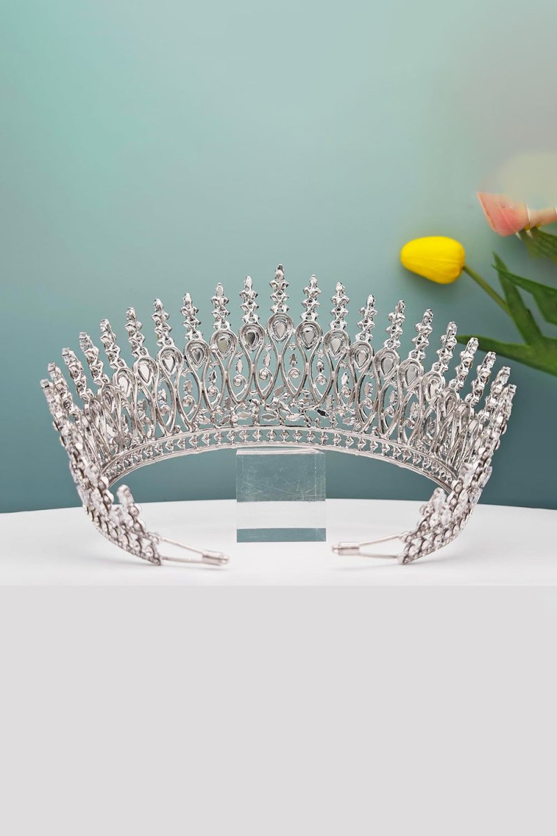 Silver Tall Wedding Tiara