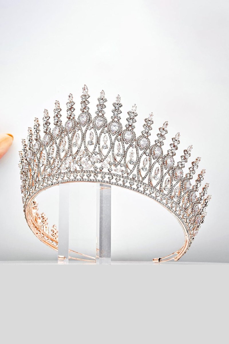 Silver Tall Wedding Tiara