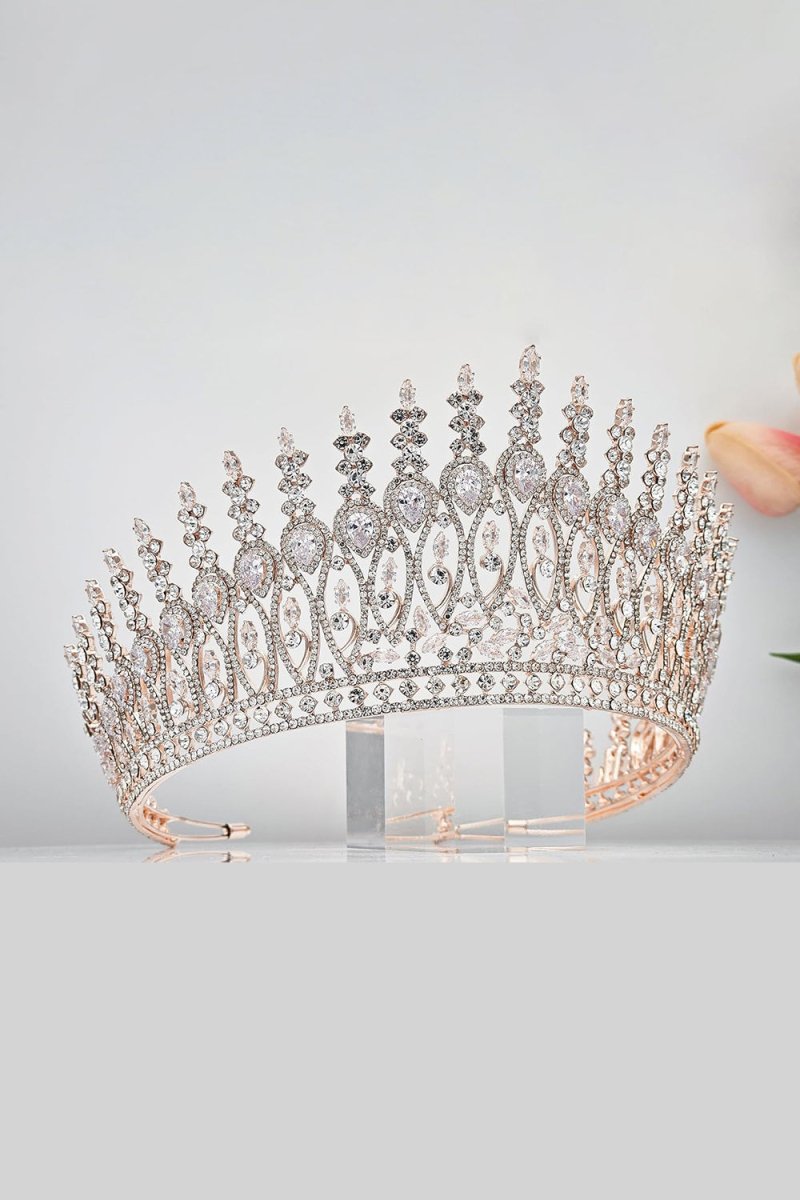Silver Tall Wedding Tiara