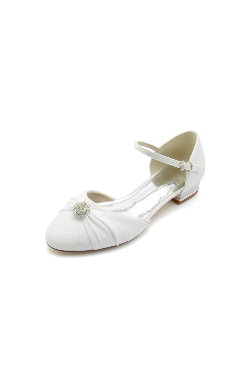 Gold Wedding Shoes with Rhinestone - BOLODOO