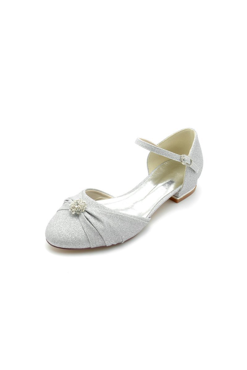Gold Wedding Shoes with Rhinestone - BOLODOO