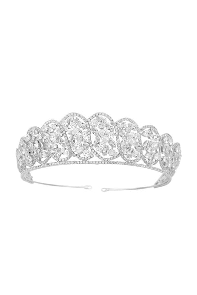 Silver Zirconia Bridal Crown - BOLODOO