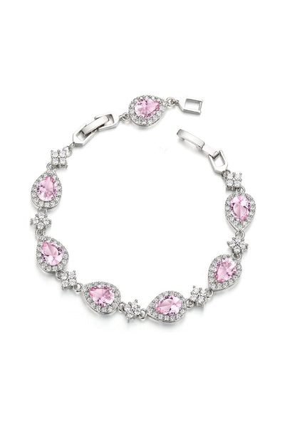 Black Rhinestone Zirconia Teardrop Tennis Bracelets - BOLODOO
