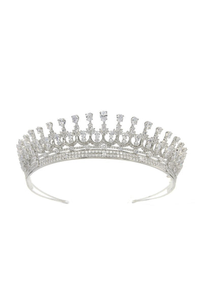 Silver Zirconia Wedding Tiara - BOLODOO