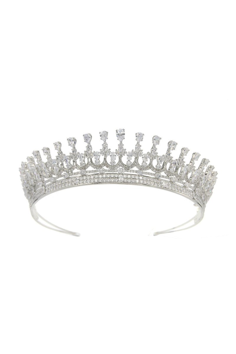 Silver Zirconia Wedding Tiara - BOLODOO