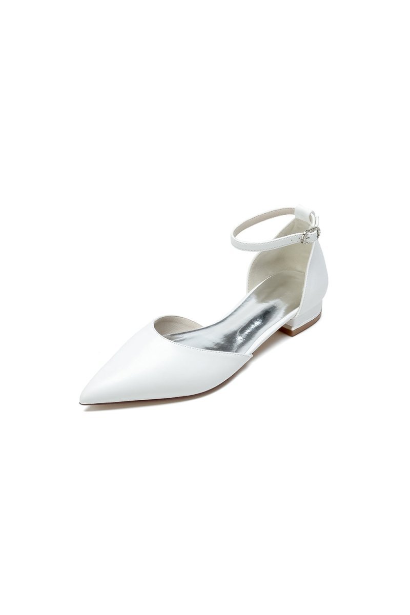 Simple Ankle Strap Buckle Kitten Heels - BOLODOO