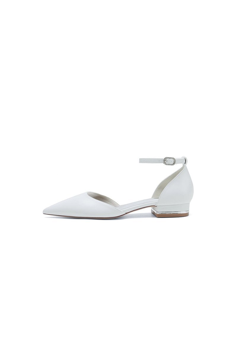 Simple Ankle Strap Buckle Kitten Heels