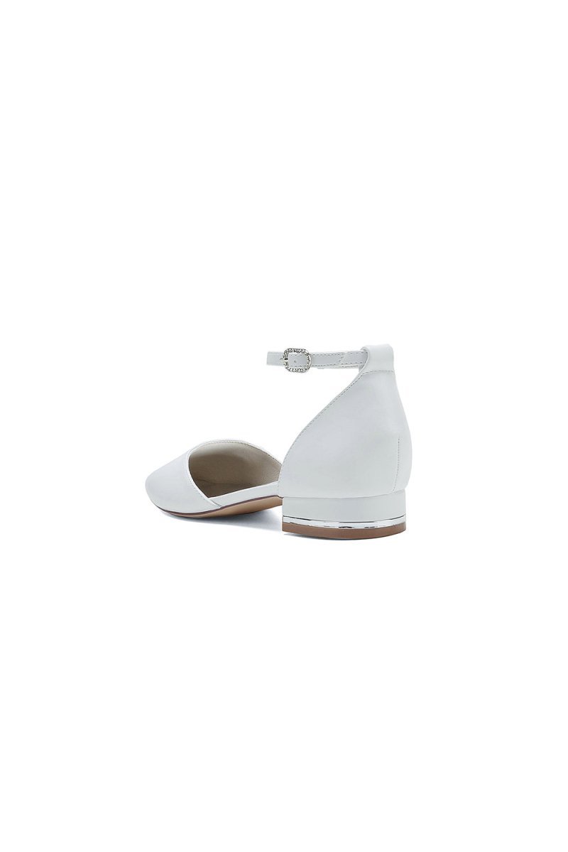 Simple Ankle Strap Buckle Kitten Heels