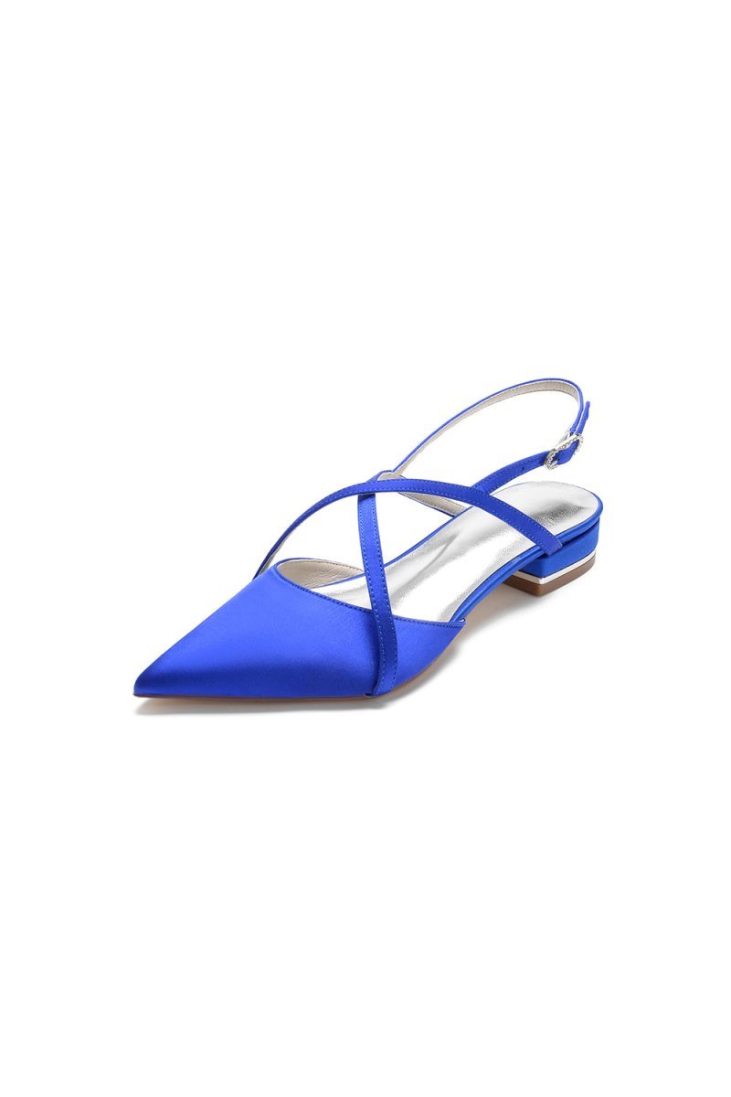 Simple Pointed Toe Ankle Straps Kitten Heels - BOLODOO
