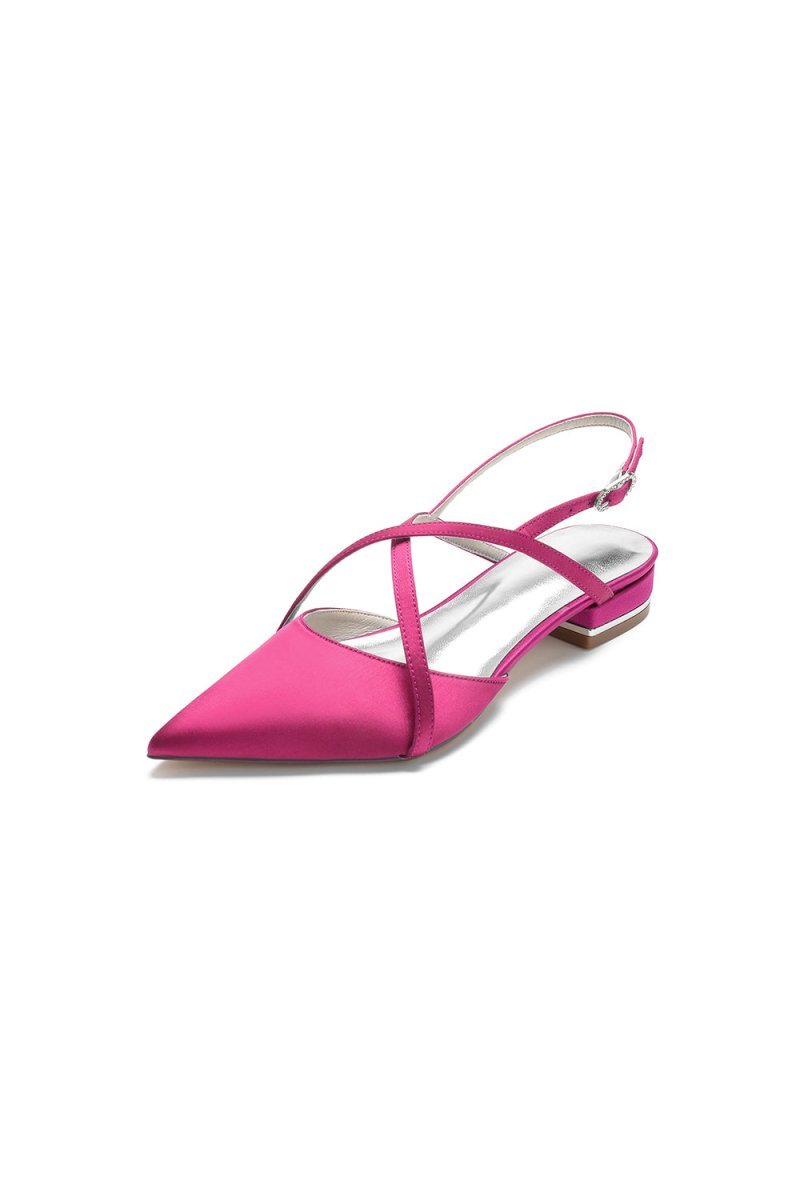 Simple Pointed Toe Ankle Straps Kitten Heels - BOLODOO
