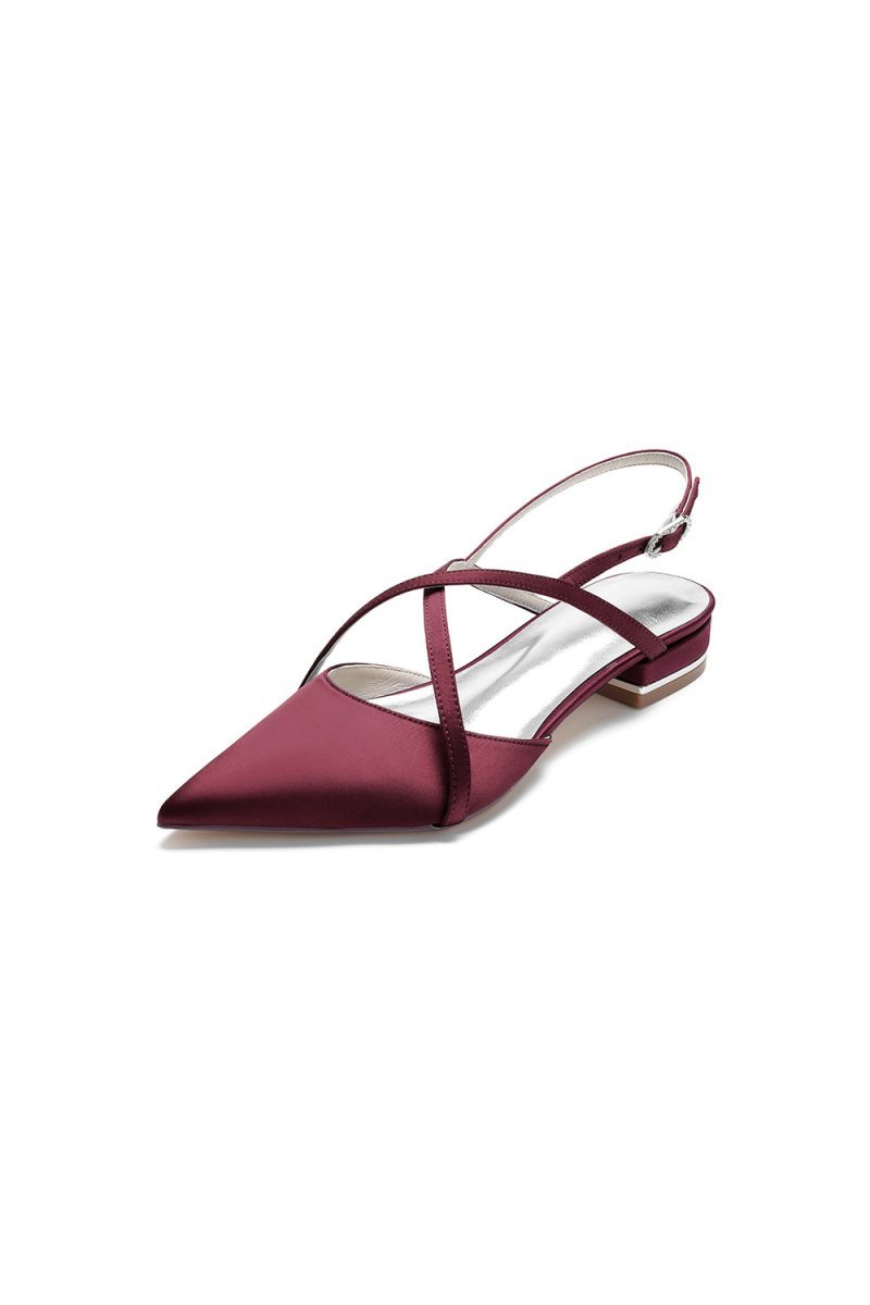 Simple Pointed Toe Ankle Straps Kitten Heels - BOLODOO
