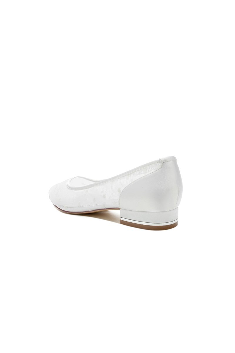 Simple Pointed Toe Mesh Slip-on Low Heels