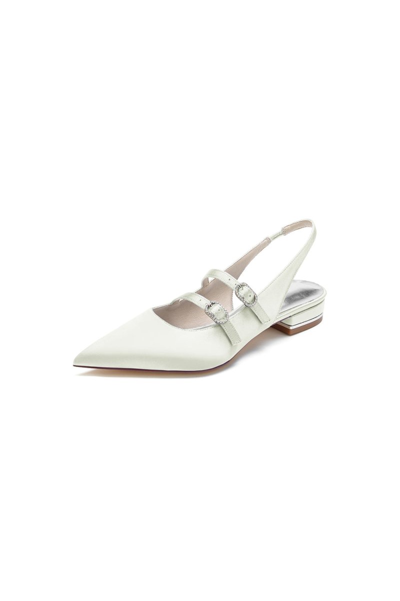 Simple Slingback Pointed Toe Flats - BOLODOO