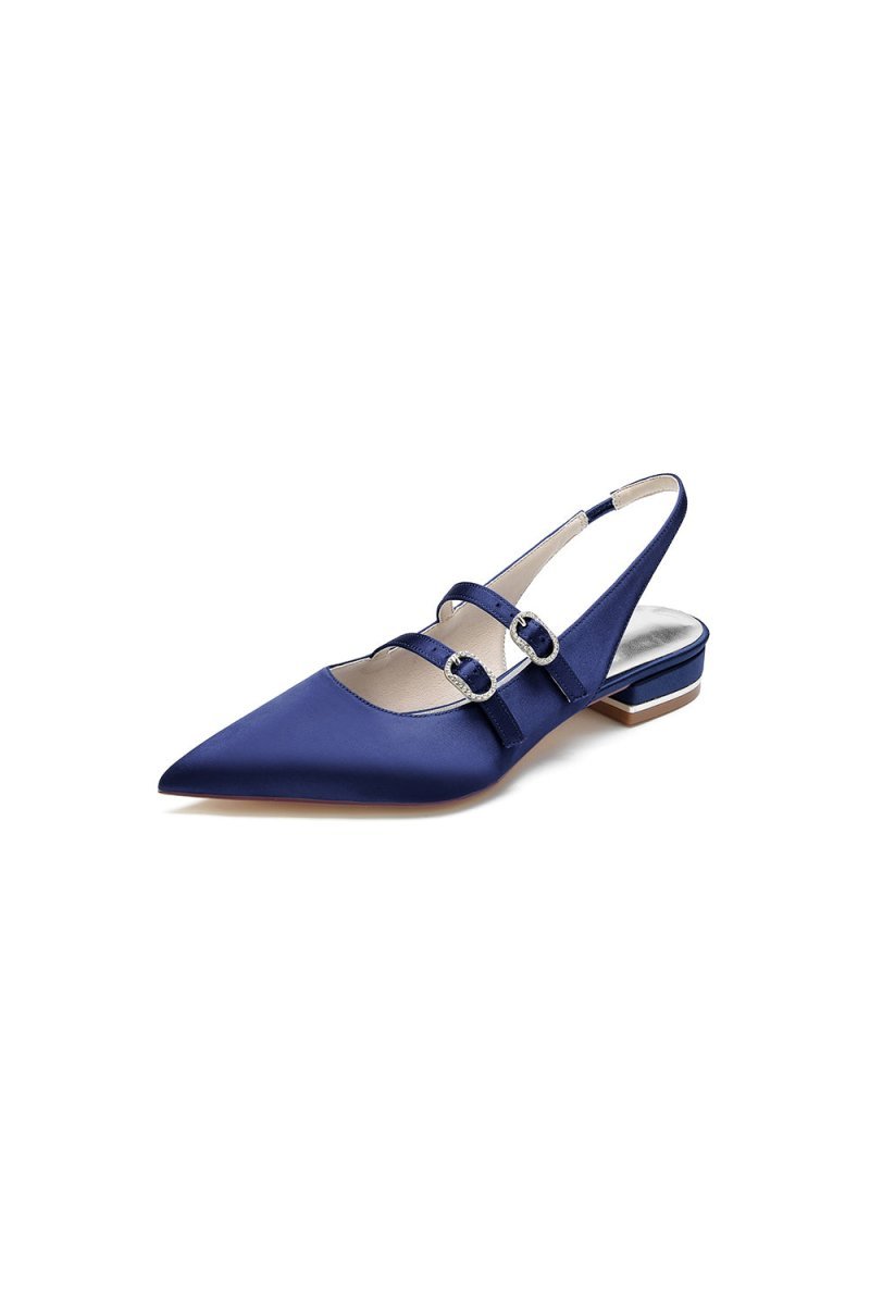 Simple Slingback Pointed Toe Flats - BOLODOO