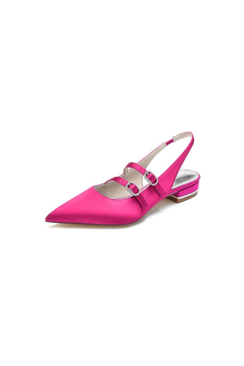 Simple Slingback Pointed Toe Flats - BOLODOO