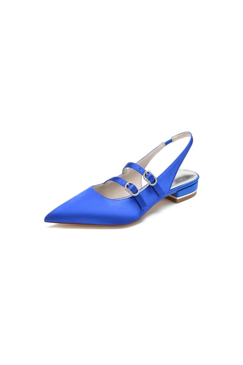 Simple Slingback Pointed Toe Flats - BOLODOO